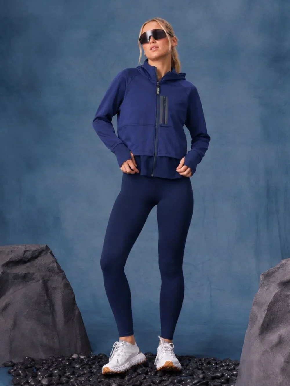 NWT Endeavor DRYFORCE® Double Layer Hoodie Jacket French Navy Small